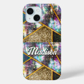 Coques Case-Mate iPhone Géométrique girly iridescent élégant (Verso)