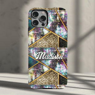 Coque Pour iPhone 15 Géométrique girly iridescent élégant