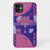 Coques Case-Mate iPhone Géométrique glam rose et violet (Dos)