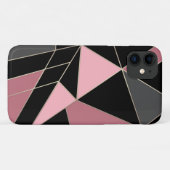 Coques Case-Mate iPhone Géométrique, gris, rose (Dos (Horizontal))