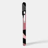 Coques Case-Mate iPhone Géométrique, gris, rose (Verso / Gauche)