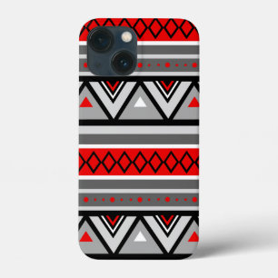 Case-Mate iPhone Case Géométrique Moderne du Sud-Ouest, Rouge et Gris