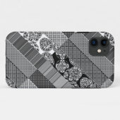 Coques Case-Mate iPhone Géométrique, Motif, noir et blanc (Dos (Horizontal))