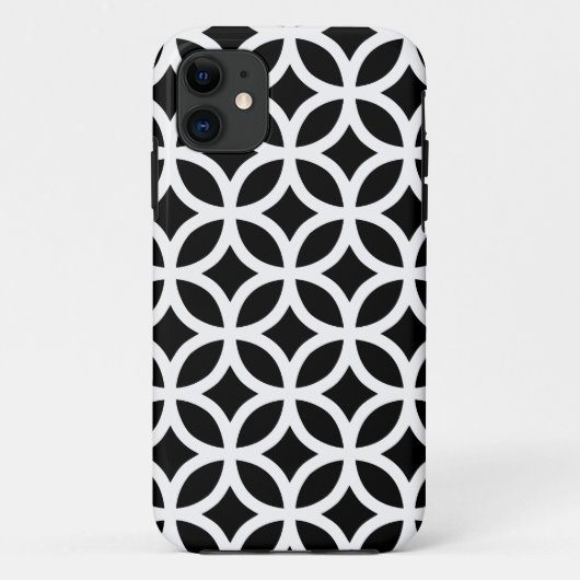 Coques Case-Mate iPhone Géométrique noir et blanc (Dos)