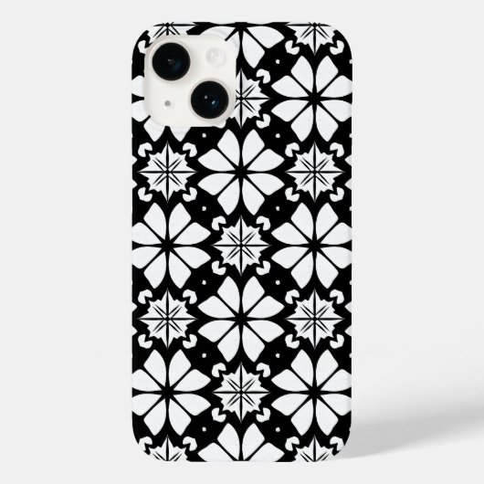 Coques Case-Mate iPhone Géométrique Noir et Blanc Abstrait (Verso)