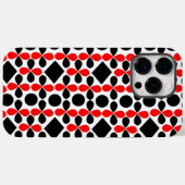 Coques Case-Mate iPhone Géométrique noir rouge (Verso (horizontal))