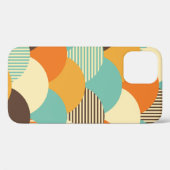 Coques Case-Mate iPhone Géométrique rétro transparente avec élément linéai (Verso (horizontal))