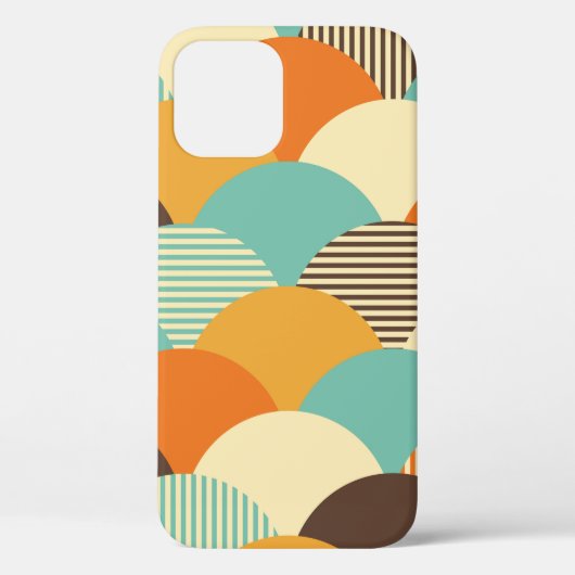 Coques Case-Mate iPhone Géométrique rétro transparente avec élément linéai (Verso)