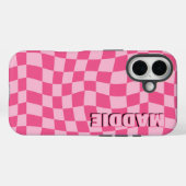 Coques Case-Mate iPhone Géométrique rose pâle (Verso (horizontal))