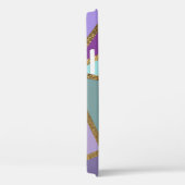 Coques Case-Mate iPhone Géométrique Rose Violet Turquoise & Bronze Or (Verso / Droite)