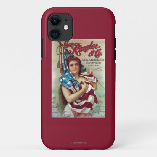 Coques Case-Mate iPhone George Ringler & CO. Affiche de bière (Dos)