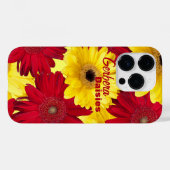 Coques Case-Mate iPhone Gerber Daisy rouge et jaune (Verso (horizontal))
