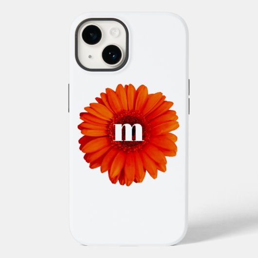 Coques Case-Mate iPhone Gerbera Daisy Monogramme initial (Verso)