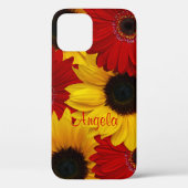 Coques Case-Mate iPhone Gerbera Rouge Fleur de soleil jaune (Verso)