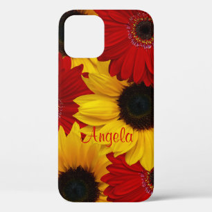 Etui iPhone Case-Mate Gerbera Rouge Fleur de soleil jaune