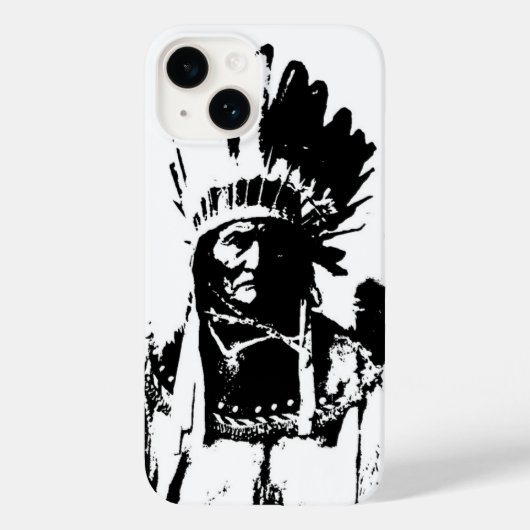 Coques Case-Mate iPhone Geronimo noir et blanc (Verso)