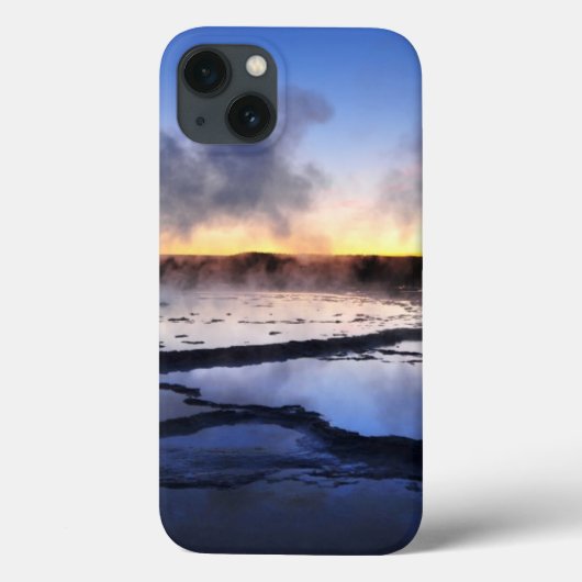 Coques Case-Mate iPhone Geyser Smoke au coucher du soleil (Verso)