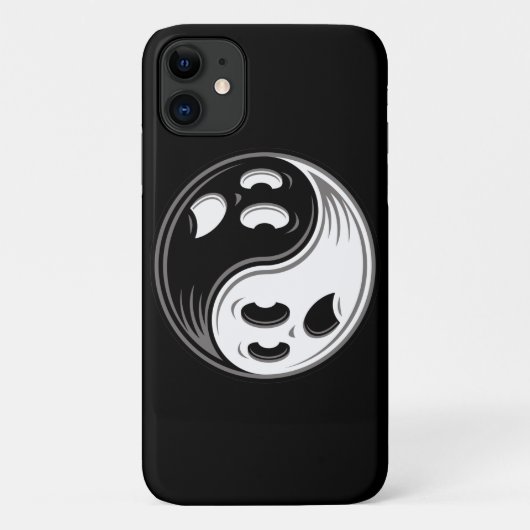 Coques Case-Mate iPhone Ghost Yin Yang Noir et blanc (Dos)