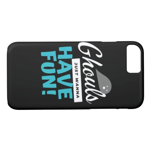 Coques Case-Mate iPhone Ghouls Veut Juste Avoir Des Vibes Basiques Amusant (Dos (Horizontal))