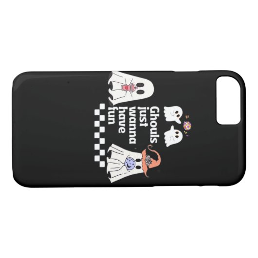 Coques Case-Mate iPhone Ghouls Veut Juste Avoir Des Vibes D'Automne Amusan (Dos (Horizontal))