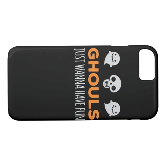 Coques Case-Mate iPhone Ghouls veut juste s'amuser Automne esthétique (Dos (Horizontal))