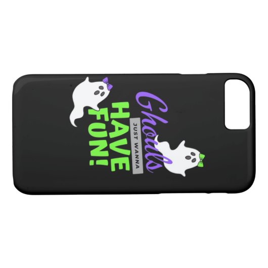 Coques Case-Mate iPhone Ghouls veut juste s'amuser drôle automne (Dos (Horizontal))