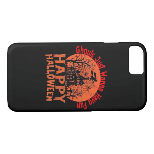 Coques Case-Mate iPhone Ghouls veut juste s'amuser - Ghoul-Tastic Hallowee (Dos (Horizontal))