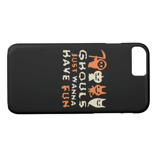 Coques Case-Mate iPhone Ghouls veut juste s'amuser Halloween Drôle Slogan (Dos (Horizontal))
