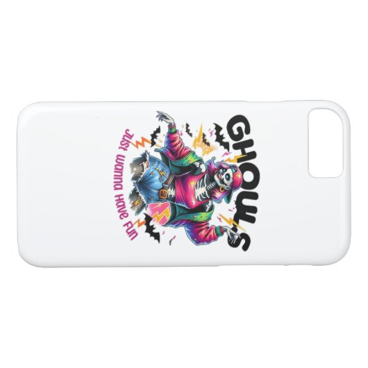 Coques Case-Mate iPhone Ghouls veut juste s'amuser Halloween Vibes (Dos (Horizontal))
