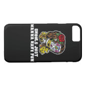 Coques Case-Mate iPhone Ghouls veut juste s'amuser - Happy Halloween Sloga (Dos (Horizontal))