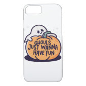 Coques Case-Mate iPhone Ghouls veut juste s'amuser - mignon Doodle d'Hallo (Dos)