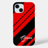 Coques Case-Mate iPhone Gianni - Nom Modèle - Rouge Et Noir (Verso)