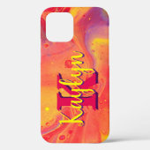 Coques Case-Mate iPhone Gibier Red Purple Acrylic Flow Art (Verso)