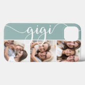 Coques Case-Mate iPhone Gigi Script Grand-mère Collage photo (Verso (horizontal))