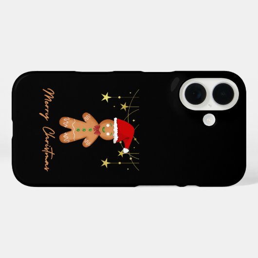 Coques Case-Mate iPhone Gingerbread Salutations Noël (Verso (horizontal))