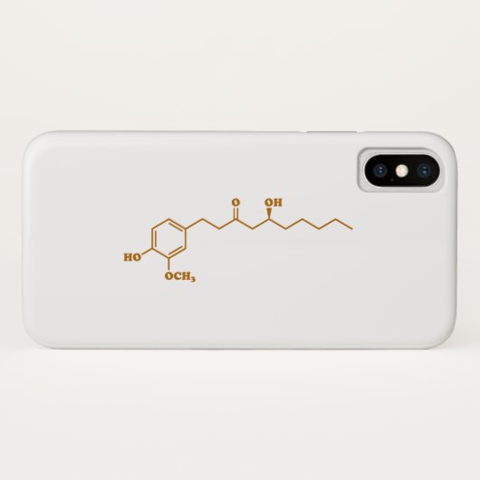 Coques Case-Mate iPhone Gingerol Molecule formule chimique (Dos (Horizontal))