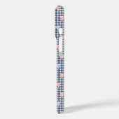 Coques Case-Mate iPhone Gingham Bleu Blanc Rose Bleu Coquette Tendances (Verso / Gauche)