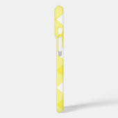 Coques Case-Mate iPhone Gingham Monogramme Jaune Ensoleillé (Verso / Gauche)