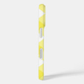 Coques Case-Mate iPhone Gingham Monogramme Jaune Ensoleillé (Verso / Droite)