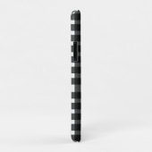 Coques Case-Mate iPhone Gingham Personnalisé Noir Blanc (Dos/Droite)