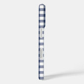 Coques Case-Mate iPhone Gingham Plaid Pattern - Navy Blue (Verso / Droite)