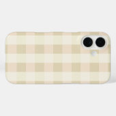 Coques Case-Mate iPhone Gingham | Rose & Crème (Verso (horizontal))