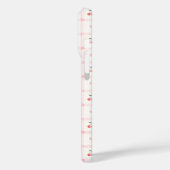 Coques Case-Mate iPhone Gingham Rouge avec Cerises et Rubans Monogrammé (Verso / Gauche)
