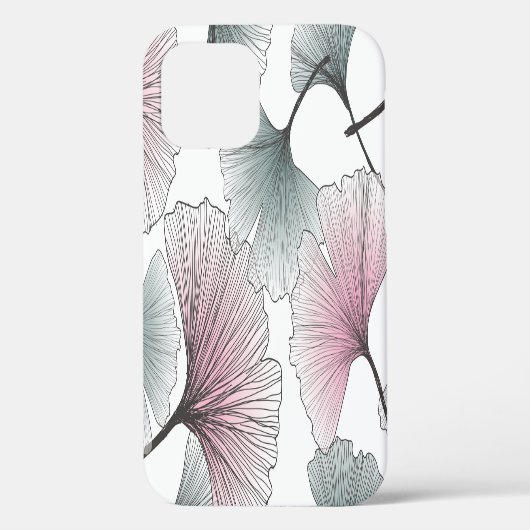 Coques Case-Mate iPhone Gingko biloba dessiné à la main. (Verso)