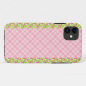 Coques Case-Mate iPhone Ginham et points roses (Dos (Horizontal))