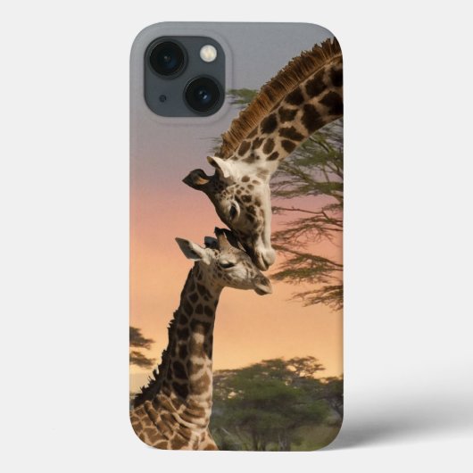 Coques Case-Mate iPhone Girafe de mère et de bébé, iPhone 6, Xtreme dur (Verso)