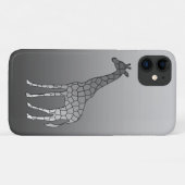 Coques Case-Mate iPhone Girafe Géométrique Moderne, Gris Argent / Gris (Dos (Horizontal))