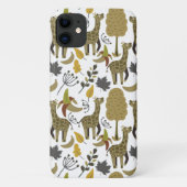 Coques Case-Mate iPhone Girafe sans couture motif jaune blanc haute (Dos)