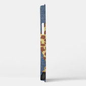 Coques Case-Mate iPhone girafe sur denim bleu (Verso / Droite)