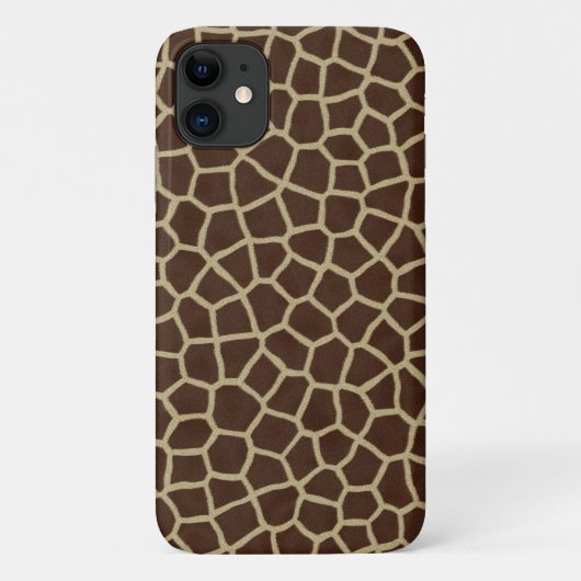 Coques Case-Mate iPhone Girafe Texture de peau foncé Motif Brown (Dos)
